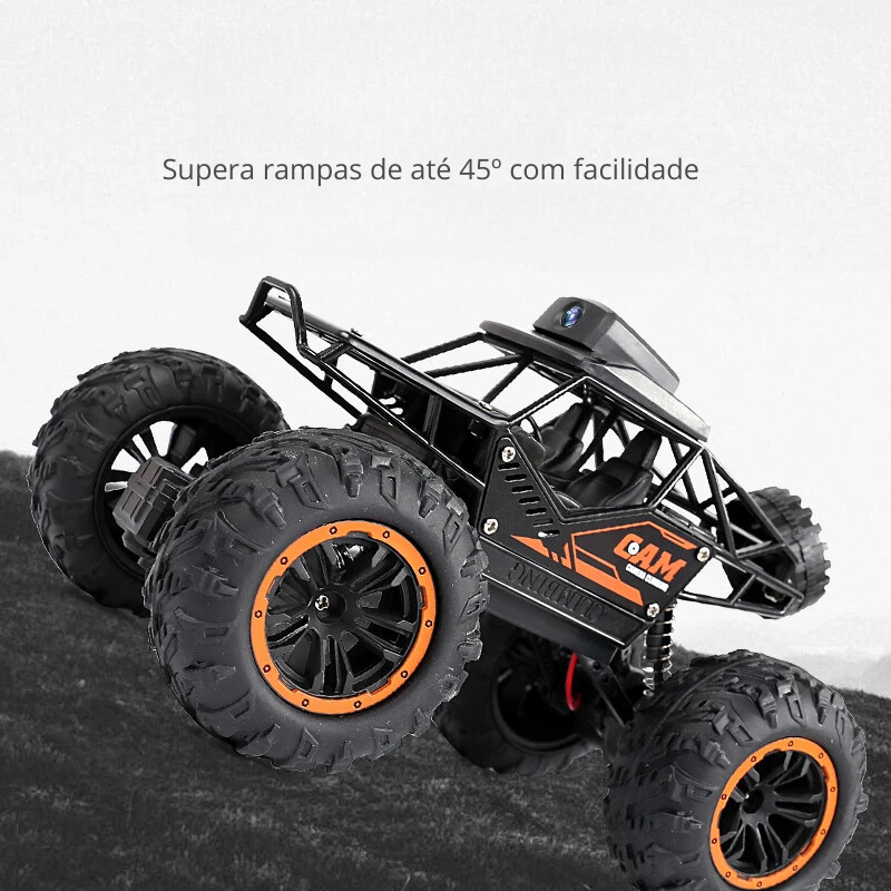 Carrinho com Controle Remoto - Modelo Off Road com câmera em tempo real