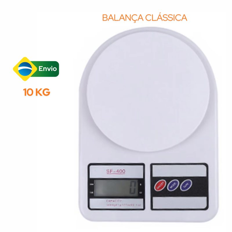 Balança Digital até 10 kg - Mini balança de cozinha